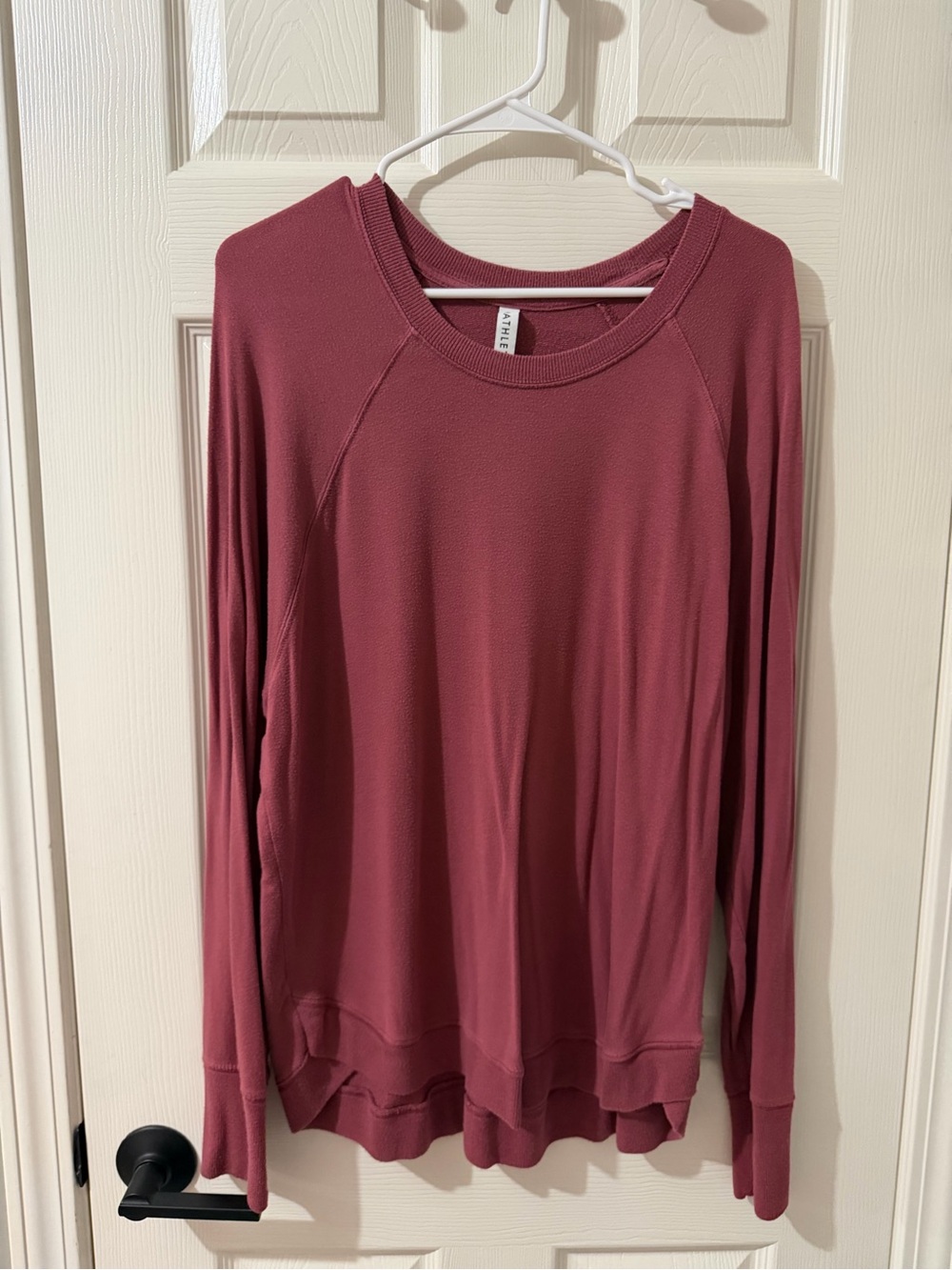 Athleta Long-Sleeve Crewneck Top - Rosewood